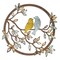Metal Wall Art Bird on Tree Branch Silhouette Bird Art Decor for Living Room Garden Bedroom Office Home Wall Housewarming Party Decor(Trendy Color)